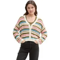TOM TAILOR Denim Cardigan mit Streifen Muster
