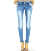 be styled Low-rise-Jeans skinny röhrenjeans, slimfit Damenhosen mit 3-Knopfbund j7e-1 Schleife am hinteren Bund