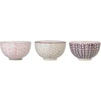 Bloomingville Schale Maya, 3er Set Müslischalen Müslischüsseln Dessertschalen dänisches Design