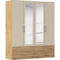 rauch Kleiderschrank Schrank Garderobenschrank Mehrzweckschrank Schlafzimmer HERSBRUCK (3 verschiedene Ausstattungen BASIC/CLASSIC/PREMIUM (inkl. SOFT-CLOSE) mit großzügigen Schubladen sowie Spiegeltüren MADE IN GERMANY