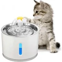 TUWENA Trinkbrunnen Haustierbrunnen mit Aktivkohlefilter Wasserstandsfenster, 2,4L