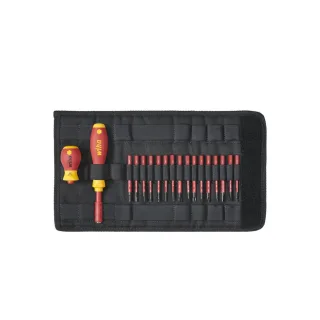Wiha Schraubendreher und Bit Set slimVario gemischt 19-teilges Set mit Falttasche - 41231