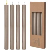 Spetebo Tafelkerze Echtwachs Stabkerzen geriffelt 8er Pack (Anzahl, 1-tlg., Stück), ca. 9 Stunden Brenndauer