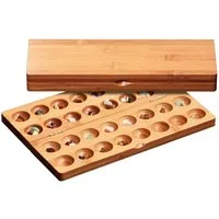 Philos Spiel, Hus - klein - Bambus - mit Natursteinen