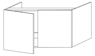 Sanipa Waschtischunterbau mit Türen 2morrow (L2365) 510x1000x520 Weiß-Matt, L236501 L236501