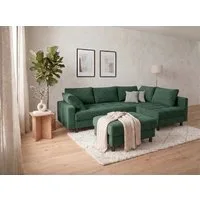 COLLECTION AB Ecksofa Toni L-Form 274 cm, Set: Sofa & Hocker, 2 Zierkissen, Bonell-Federkern