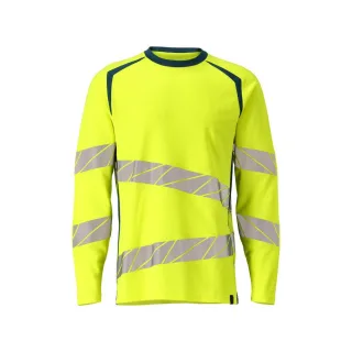 MASCOT Herren Langarmshirt Hi-vis Gelb / Dunkelpetroleum XL - 19081-771-1744-XLONE