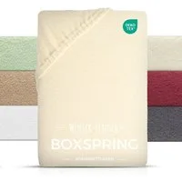 Carpe Sonno Spannbettlaken Boxspring Teddy Fleece Plüsch Winter 180x200 200x200 180x220 200x220, Fleece, Gummizug: rundum, (1 Stück), Wasserbett Spannbettlaken Kuschelig Warm Spannbetttuch Natur