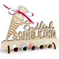 LuxusKollektion Schultüte Schultüte Geldgeschenk Holz Mädchen Junge Schulkind 2025 Einschulung