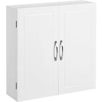 VASAGLE Hängeschrank Badezimmerschrank Badschrank wandmontiert, 18 / 30 x 60 x 60 cm, mit verstellbaren Ablagen