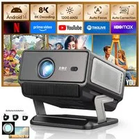 XGODY 2026 Neuer Smart Beamer 4k heimkino mit leinwand, Integrierte APP UHD-Beamer (1200 lm, 2500:1, 3840 x 2160(1200 ANSI) px, Android 14, Full HD 1080P, unterstützt 8K-Decodierung Projektor)