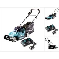 Makita Akkurasenmäher DLM 432 PT2 Akku Rasenmäher 36 V (2x 18 V) 43 cm + 2x Akku 5,0 Ah