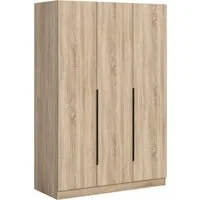 Home affaire Kleiderschrank Skarde Schlafzimmerschrank, Garderobe, Schrank (Otto Bestseller Garderobe Schlafzimmerschrank) Breite: 120 cm, eichefarben Kleiderstange und 4 Einlegeböden