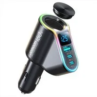 JOYROOM Auto-Schnellladegerät 4in1 USB-A QC3.0 / 2xUSB-C PD 150W schwarz Smartphone-Ladegerät
