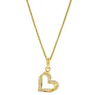 Orphelia 'Cecilia' Damen-Anhänger aus 925er Sterlingsilber mit Kette – Gold ZH-7584/G