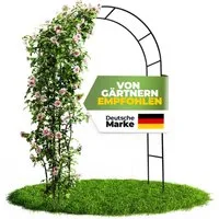STAHLMANN COMMERCE GmbH Rosenbogen Metall, 240 × 140 × 37 cm, rostfrei, wetterfest, für Rankpflanzen Komplettset, Rosenbogen, rostfrei, wetterfest, kinderleicht aufzubauen