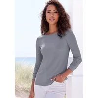 Vivance by Lascana Langarmshirt mit sommerlicher Rippstruktur aus weichfließender Qualität mit Viskose