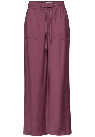 Street One - High Waist Wide Leg Hose im Loose Fit dark clouded blush - Gr. - 30