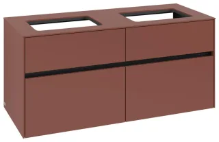 Villeroy & Boch Waschtischunterschrank Collaro C11500 1200x548x500mm 4 Ausz. für 2 Waschtisch Wine R C11500AH