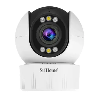 Srihome SH046 4MP 5G WiFi Indoor PTZ Camera 5X Optical Zoom Wireless Auto Tracking Night Vision Two-way Audio Smart Home