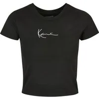 Karl Kani T-Shirt Karl Kani Damen KKWQ22002BLK SMALL SIGNATURE SHORT TEE BLK (1-tlg)