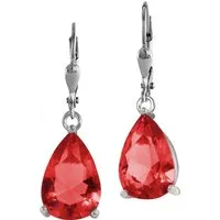 SilberDream Paar Ohrhänger SilberDream Ohrringe Damen-Schmuck 925er (Ohrhänger), Damen Ohrhänger Träne aus 925 Sterling Silber, Farbe: silber, rot