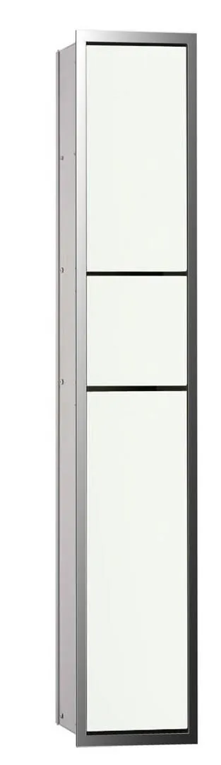 emco Gäste-WC-Modul asis 150 Unterputz, 964 mm, chrom / optiwhite Doppelfach mit Boden, mit Papierha 976027870