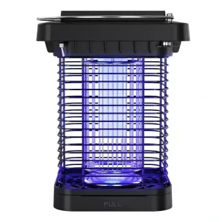 Solar Powered Bug Zapper EM02 Portable Outdoor Mosquito Killer Lamp High Voltage Electric Insect Repellent Stainless Ste