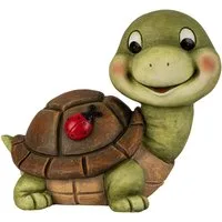 MF Tierfigur Schildkröte Frida Dekofigur mit Marienkäfer 29cm Magnesia (1 St)