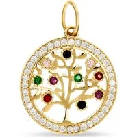 FAVS Kettenanhänger FAVS Damen-Anhänger 375er Gelbgold 40 Zirkonia