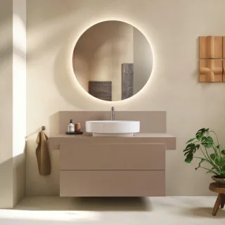 Duravit Balcoon Waschtisch-Unterschrank BA50130JFIF0000 wandhängend, 80 x 57 x 53,4 cm, Umbra strukturiert, 2 Schubkästen