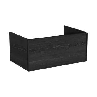 VitrA New Metropole Edge Waschtischunterschrank mit 1 Vollauszug 78 x 49 x 35 cm Schwarz,67395 67395