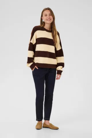 Strickpullover CUkimmy Strickpullover Oversize fit brown white