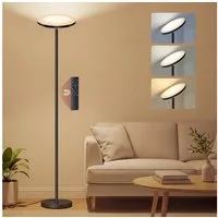 VASAGLE Stehlampe LED-Stehleuchte, drehbarer Lampenkopf, Standleuchte 30/36/42W, Timer, Memory-Funktion, Fernbedienung