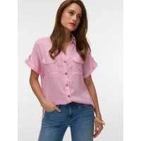Vero Moda Kurzarmbluse VMBUMPY S/S SHIRT WVN GA NOOS Viskose, regular fit