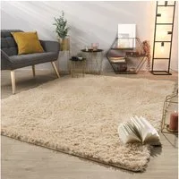TT Home Teppich Diele, Esszimmer, Flur, Schlafzimmer, Wohnzimmer, Rechteckig, Höhe: 37 mm, Teppich Wohnzimmer Hochflor Langflor Weich Soft Modernes Einfarbiges D