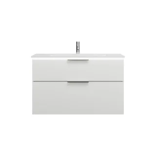 Burgbad Mineralguss Waschtisch-Set Eqio Weiß Hochglanz/Alpinweiss, SEZE102F2009C0001 SEZE102F2009C0001