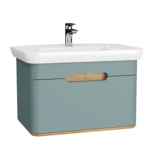 VitrA Sento Set 78 cm Waschtisch + Unterschrank 1 Lade Fjordgrün Matt,65874 65874