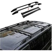 OMAC Dachträger Dachreling für VW T5 T6 Transporter L1 Kurzer Aluminium Schwarz 4x (4-St)