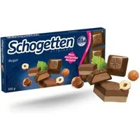 Schogetten Schokolade, Schogetten Nugat Alpenvollmilchschokolade mit Nugat Cremefüllung 100g