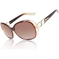 LuxusKollektion Retrosonnenbrille Sonnenbrille Damen Polarisiert Oversize Braun Farbverlauf Braun