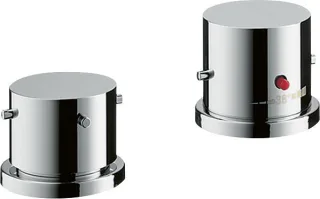 Hansgrohe 2-Loch Thermostatmischer Axor Starck Fertigset chrom für Wannenrandmontage, 10480000 10480000