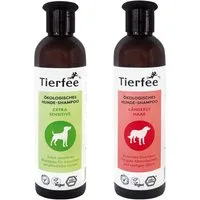 Tierfee Tiershampoo Hunde-Shampoo Sparpaket - Extra Senitiv + Längeres Haar - 2x 250 ml, 500 ml, ökologisch, vegan