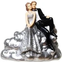Udo Schmidt Bremen...das Original Spardose SILBER-HOCHZEITSPAAR AUF WOLKE 7, ideal für Geldgeschenke zur Silberhochzeit