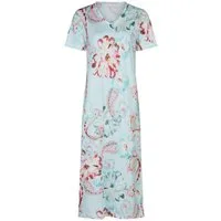 HUTSCHREUTHER Nachthemd Damen Schlafshirt lang mit kurzem Arm (1-tlg) Modisches Design
