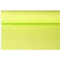 PAPSTAR Tischdecke Papiertischtuch mit Damastprägung 6 m x 1,2 m limonengrün