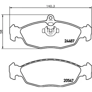 Hella Bremsbel?ge hinten Jaguar Xj Xk 4,0