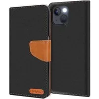 CoolGadget Handyhülle Denim Schutzhülle Flip Case für Apple iPhone 13 6,1 Zoll, Book Cover Handy Tasche Hülle für iPhone 13 Klapphülle