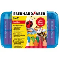 Eberhard Faber Wachsmalstift EBERHARD FABER EFA Wachsmalkreiden Dreikant Plastikbox