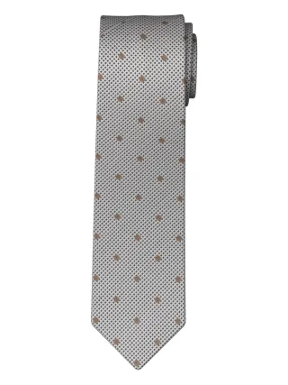 OLYMP - Krawatte Slim 6.5cm blau/braun